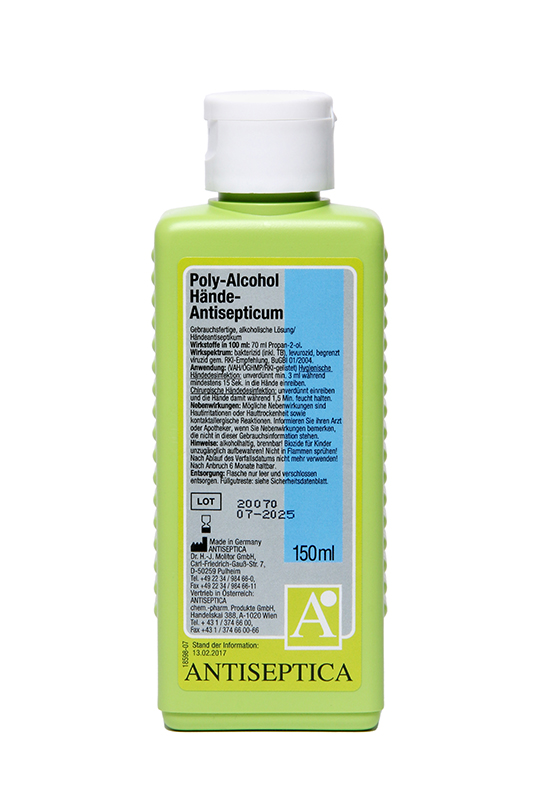 Poly Alcohol Hände - Antisepticum 150ml